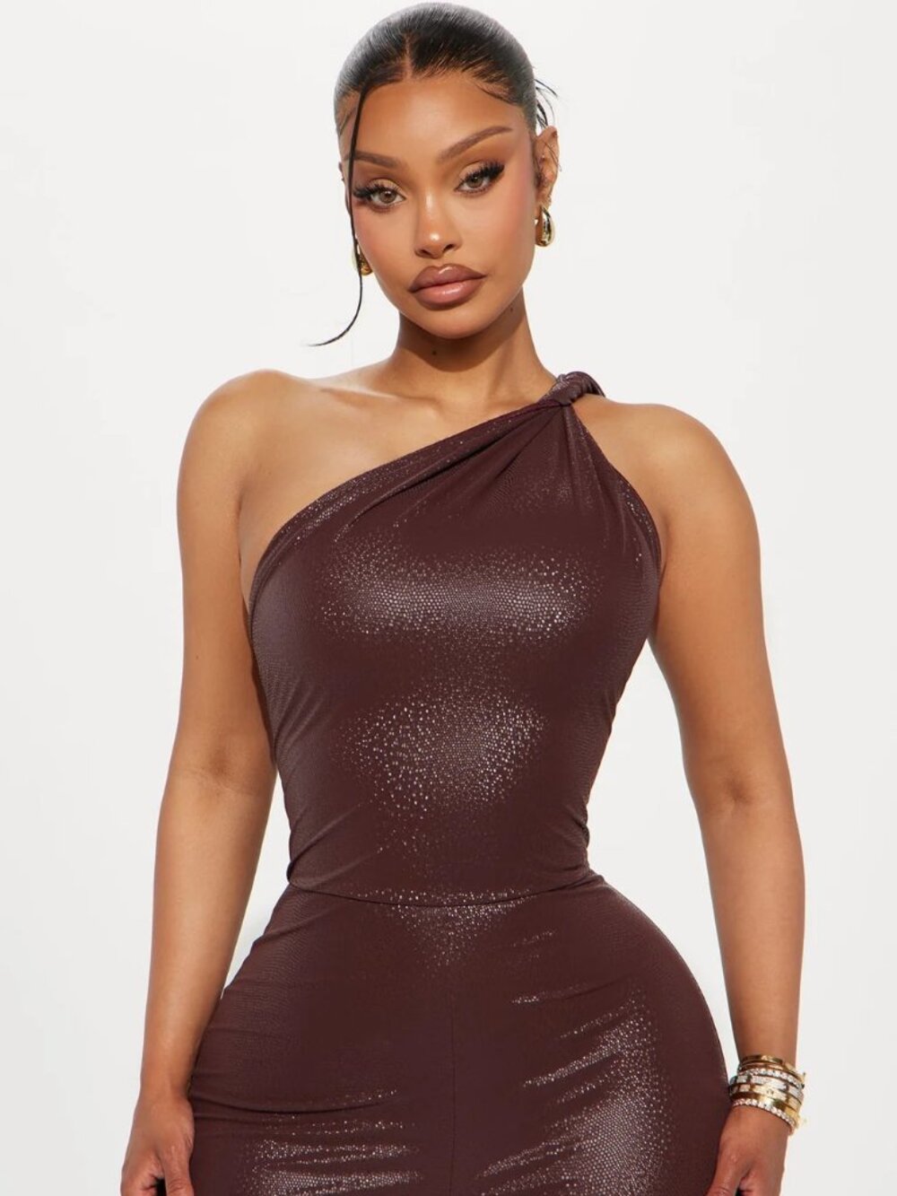 NEW! One-Shoulder Faux Leather Jumpsuit Romper | Fashion Nova